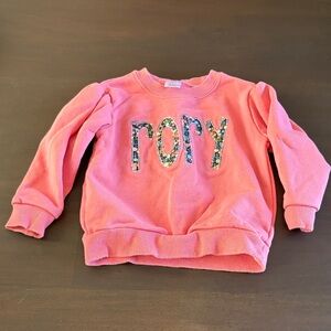 “Rory” floral stitched monogram sweatshirt